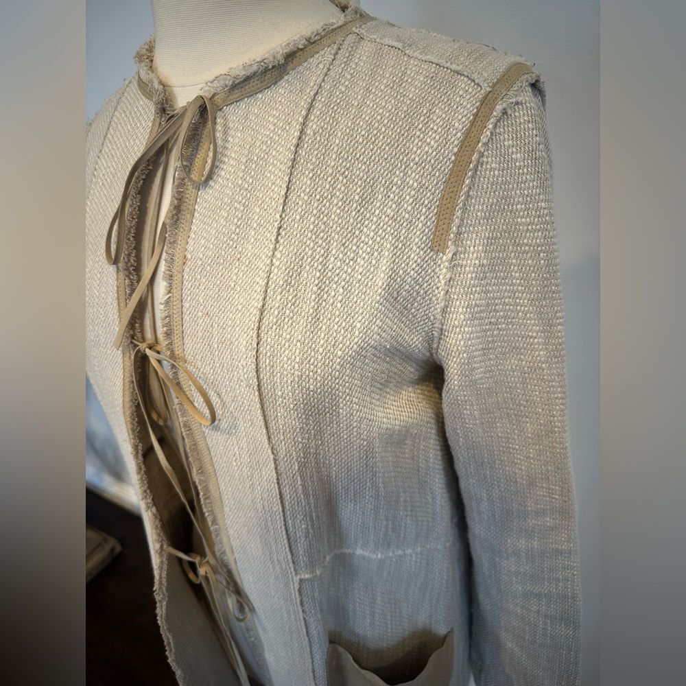 Elie Tahari Linen Cotton Jacket Women's Size Small P - Picture 2 of 9